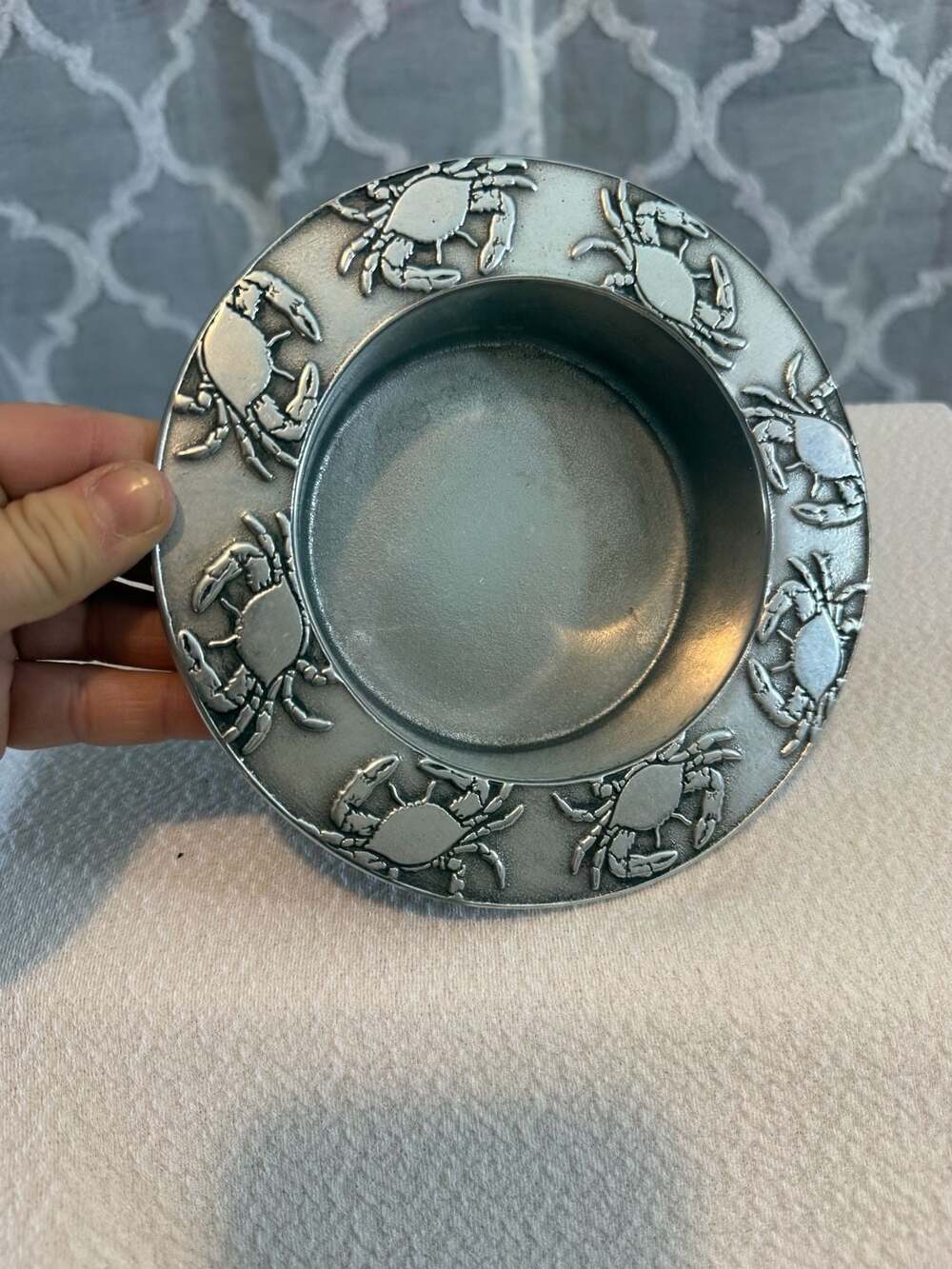 The Wilton Co. RWP Metal Crab Design Decorative Coaster or Small Dish